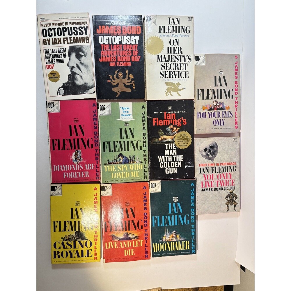 1950s- 1960's James Bond Series Signet Paperbacks Lot of 11 - Ian Fleming